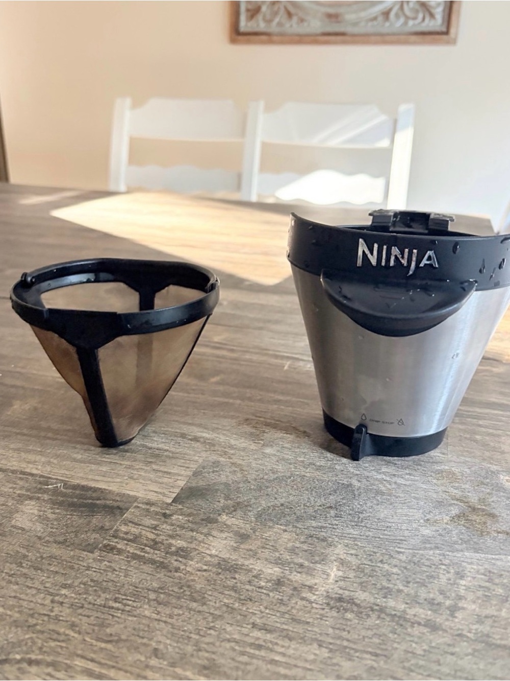 Ninja CF081 Brew Basket & Reusable Gold Mesh Filter OEM Replacement